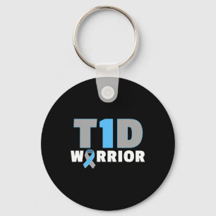 Cure Diabetic - Fun T1d Diabetes One Awareness Keychain
