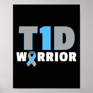 Cure Diabetic - Fun T1d Diabetes One Awareness Poster