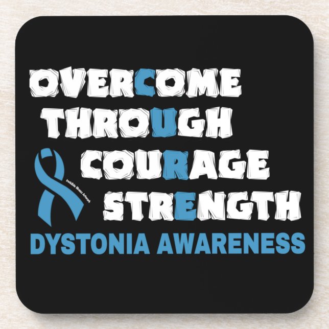 CURE...Dystonia Beverage Coaster (Front)