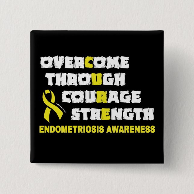 CURE...Endometriosis Button (Front)