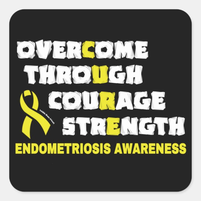 CURE...Endometriosis Square Sticker (Front)
