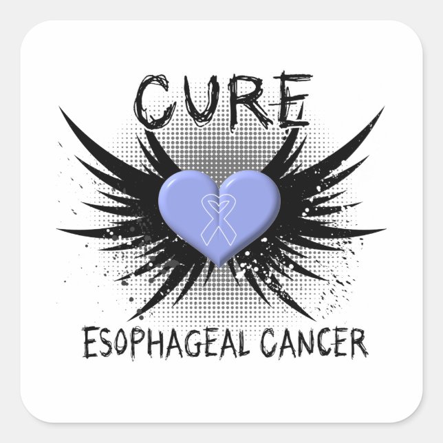 Cure Esophageal Cancer Square Sticker (Front)