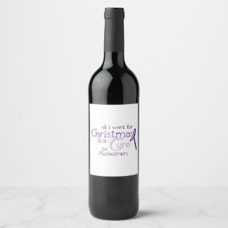 Cure For Alzheimers Wine Label