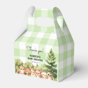 Cure Forest Animals Picnic Baby Shower Favor Boxes