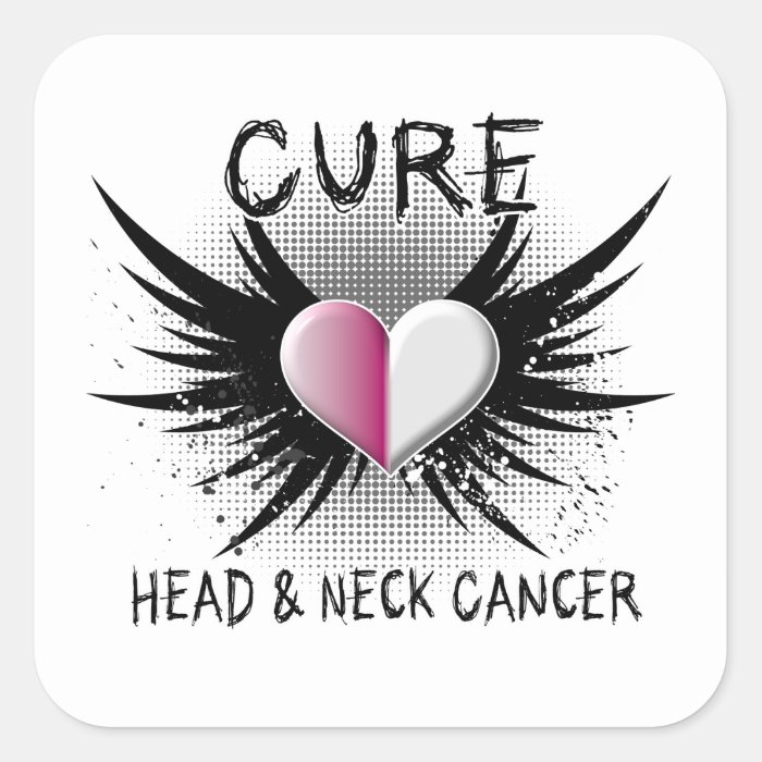 Cure Head and Neck Cancer Square Sticker