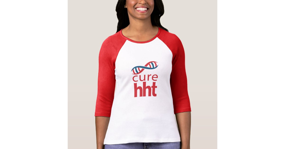Cure HHT Ladies Baseball Jersey T-Shirt