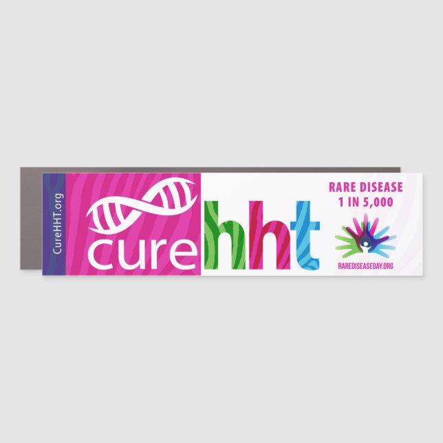 Cure HHT Rare Disease Car Magnet (Front)
