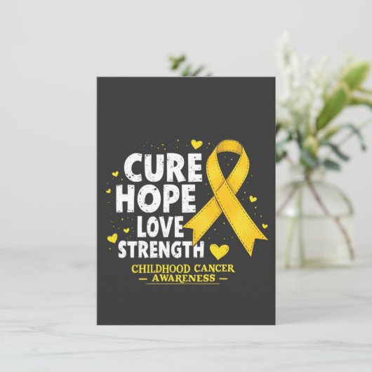 Cure Hope Love Strenght Childhood Cancer Awareness (Standing Front)