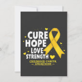 Cure Hope Love Strenght Childhood Cancer Awareness (Front)