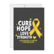 Cure Hope Love Strenght Childhood Cancer Awareness