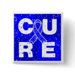 CURE Huntington's Disease Cube Pinback Button