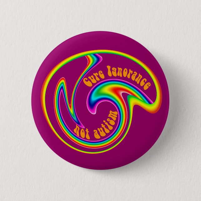 Cure Ignorance Swirl Buttons (Front)