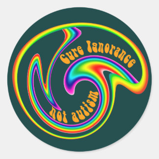 Cure Ignorance Swirl Stickers