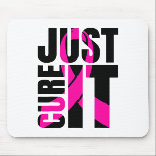 Cure It Breast Cancer Awareness Ribbon  Mouse Pad
