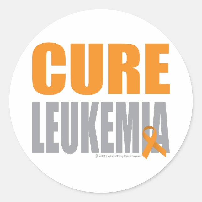 Cure Leukemia Classic Round Sticker (Front)