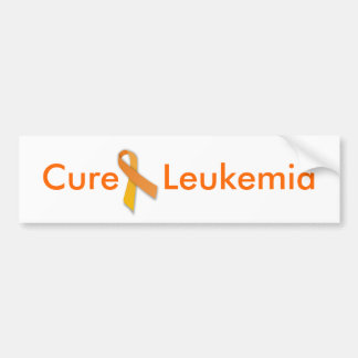 Cure Leukemia Orange Ribbon Bumper Sticker