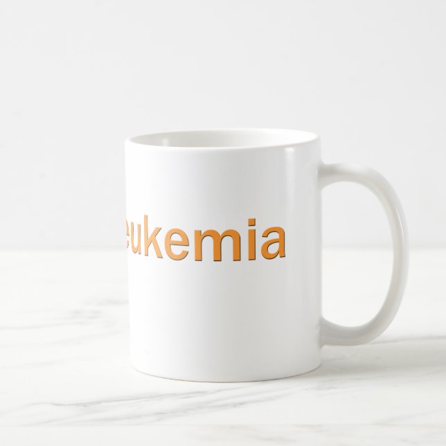 Cure Leukemia Orange Ribbon Coffee Mug (Right)