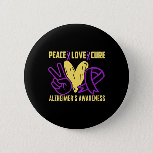 Cure Love Alzheimerheimers Awareness  Button