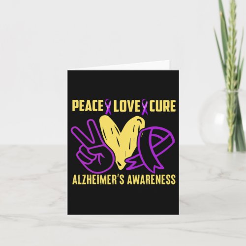 Cure Love Alzheimerheimers Awareness  Card
