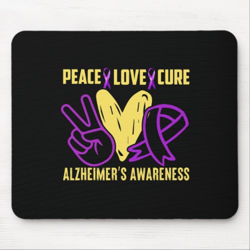 Cure Love Alzheimerheimers Awareness  Mouse Pad