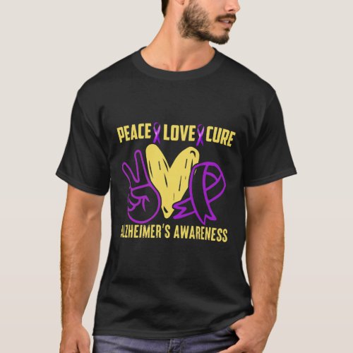 Cure Love Alzheimerheimers Awareness  T_Shirt