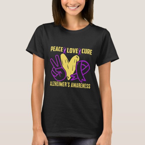 Cure Love Alzheimerheimers Awareness  T_Shirt