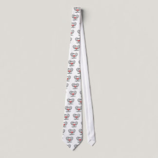 Cure Lung Cancer Heart Tattoo Wings Neck Tie