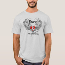 Cure Mesothelioma Heart Tattoo Wings T-Shirt
