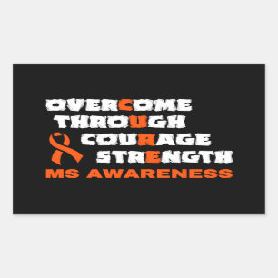 CURE...MS RECTANGULAR STICKER