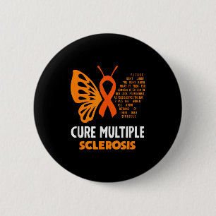 Cure Multiple Sclerosis Awareness Butterfly Ms Awa Button