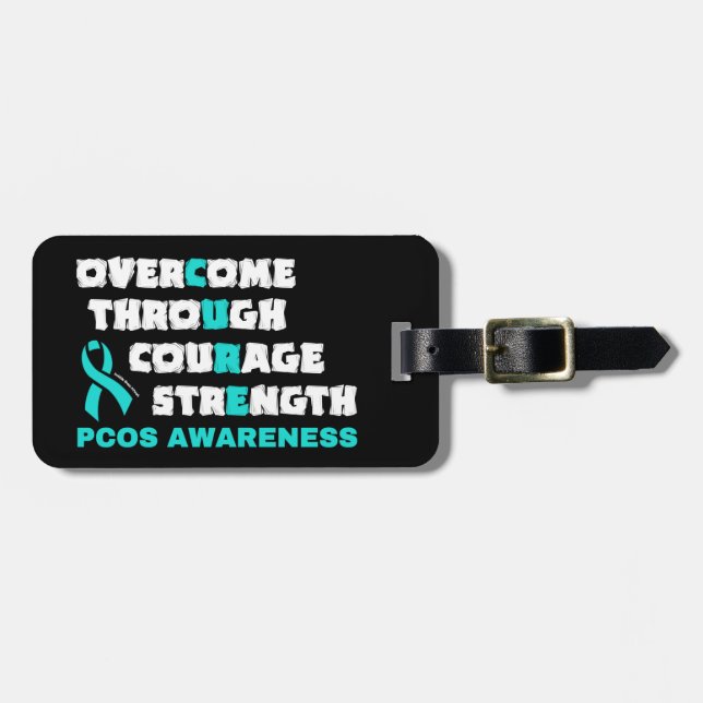 CURE...PCOS LUGGAGE TAG (Front Horizontal)