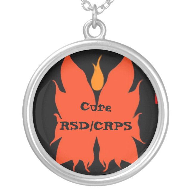 Cure RSD/CRPS! Silver Plated Necklace (Front)