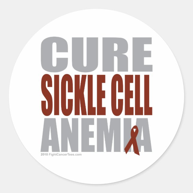 Cure Sickle Cell Anemia Classic Round Sticker (Front)