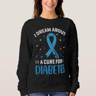 Cure T1D Support ribbon Diabetes Awareness Sweatshirt