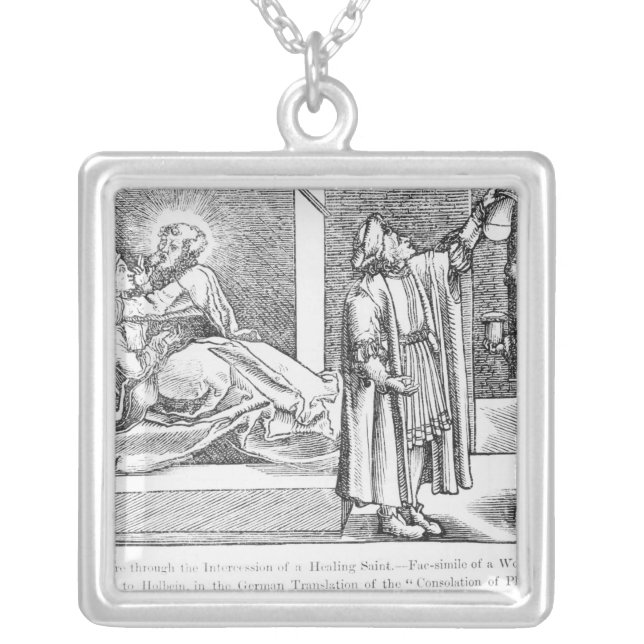 Cure through the Intercession of a Healing Silver Plated Necklace (Front)