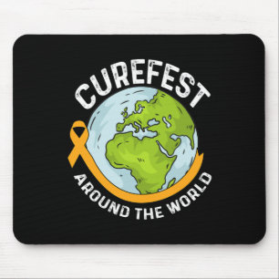 Curefest Around The World Childhood Cancer Awarene Mouse Pad