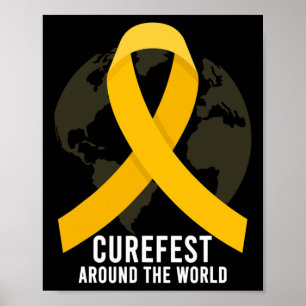 Curefest Around The World Childhood Cancer Awarene Poster