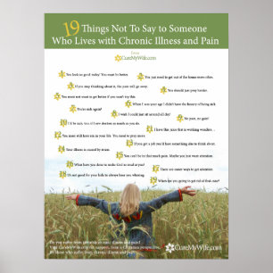 CureMyWife.com support for chronic illness & pain Poster