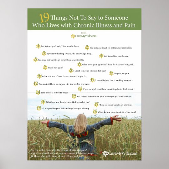 support for chronic illness & pain Poster