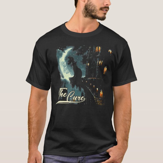 Cures Graphic Art Musician Funny Animal Cat Appare T-Shirt (Front)
