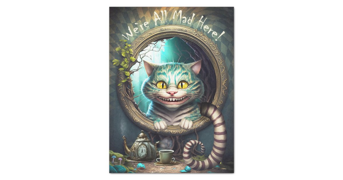 Cheshire Cat Alice In Wonderland Tumbler | Crafety Angel