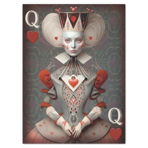 Curios Queen of Hearts Decoupage Tissue Paper