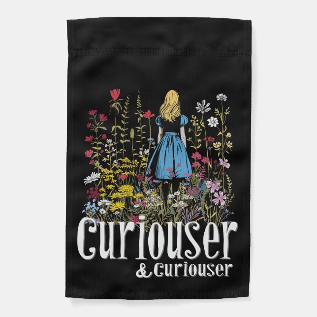 Curioser and Curioser - Alice Garden Flag (Front)