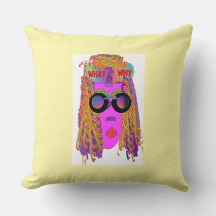 Curiosity At A Glance Yellow Throw Pillow