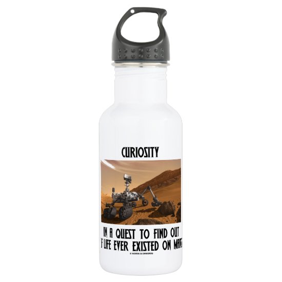 Curiosity In A Quest To Find Out Life On Mars Water Bottle