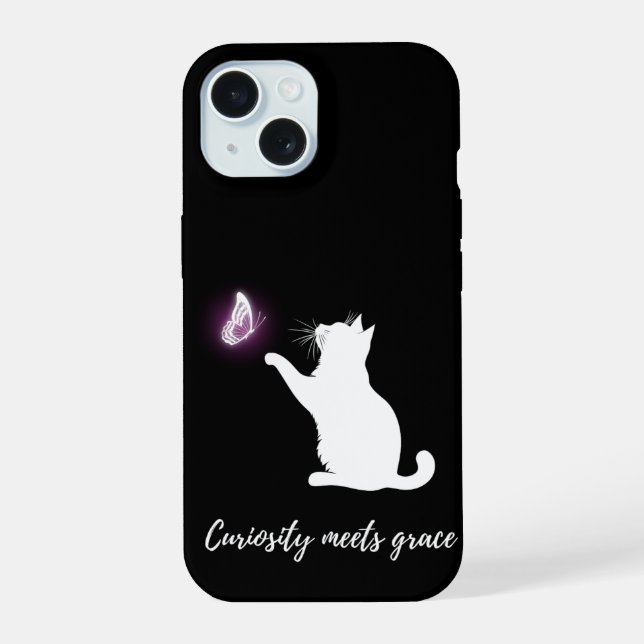 Curiosity meets grace iphone case (Back)