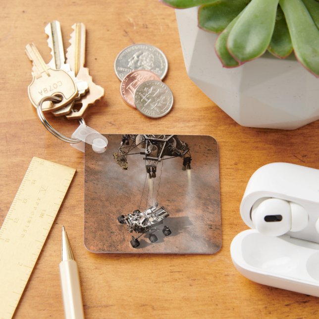 Curiosity Rover Landing On The Martian Surface. Keychain (Desk)