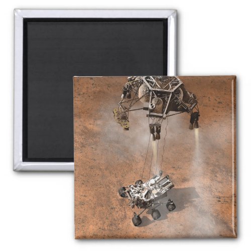 Curiosity Rover Landing On The Martian Surface Magnet