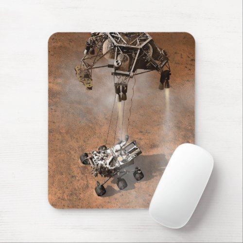 Curiosity Rover Landing On The Martian Surface Mouse Pad