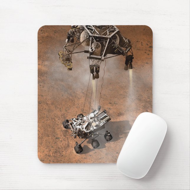 Curiosity Rover Landing On The Martian Surface. Mouse Pad (With Mouse)